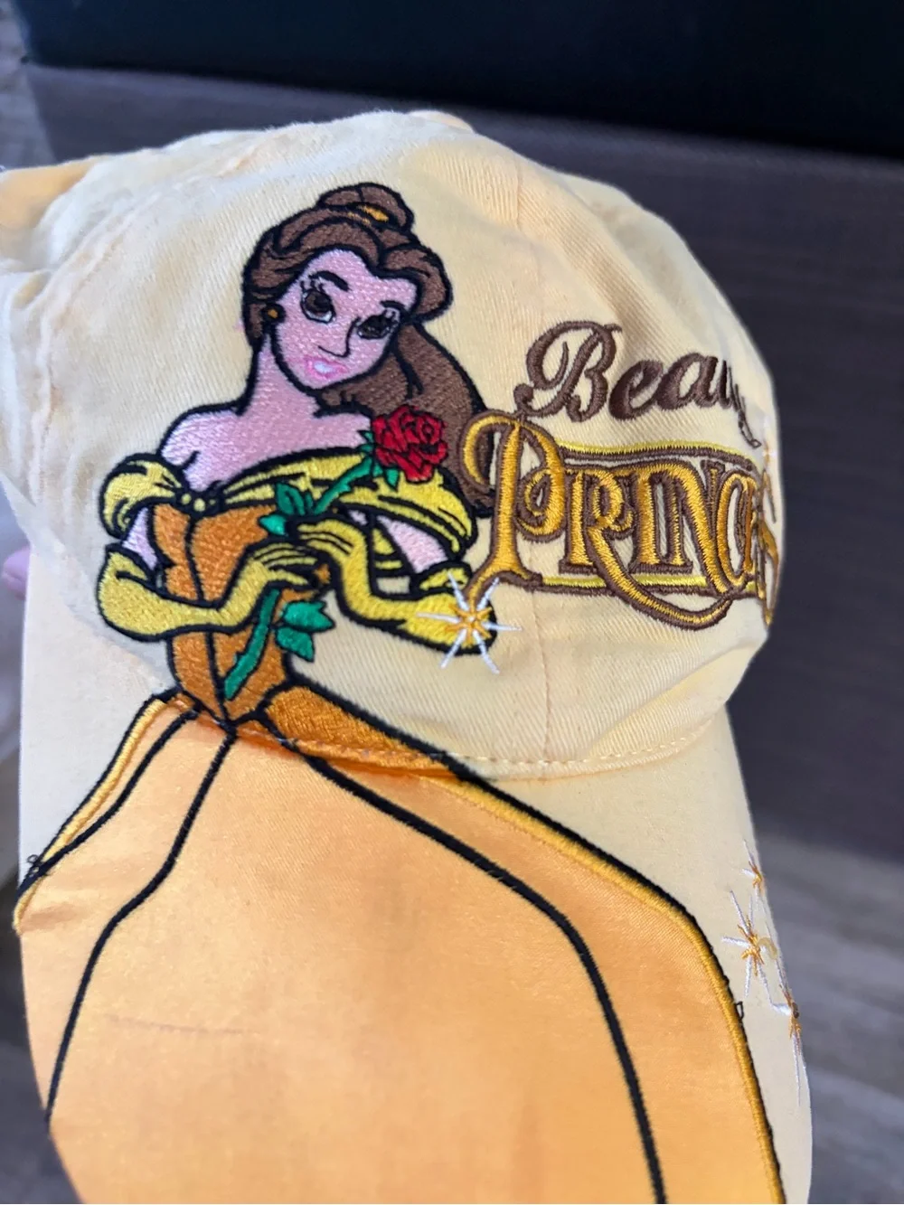 Rare Disneyland Resort Beauty Princess Belle Hat With Adjustable Strap.